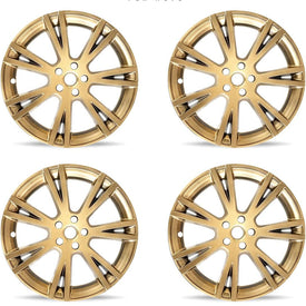 Tesla Model Y (2020-2023) 19-inch Gold Hub Caps (Set of 4) Gemini Wheel Aero Cover replacement