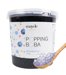 Mayde Popping Boba Pearls for Drinks, Desserts, & Breakfast Bowls (Blueberry Flavor, 7-pounds)