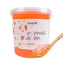 Mayde Popping Boba Pearls for Drinks, Desserts, & Breakfast Bowls (Mango Flavor, 7-lbs)