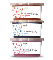 Mayde 3-Flavor Popping Boba Pearls Berry Blend Party Kit (3-Pack, 490 Grams)
