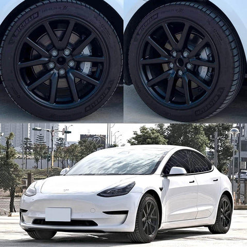 Tesla Model 3 (2020-2023) 18-Inch Hub Caps - Matte Black - (Set of 4) –