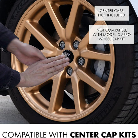 Wheel Cap Kit VS Aero Cap - Tesla Model 3 