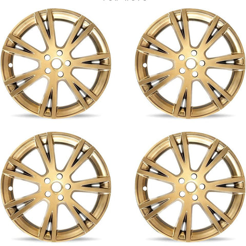 Tesla Model Y Accessories 2020-2023 - Gold Hub Caps (Set of 4) - 19   Gemini Wheel Aero Cover replacement –