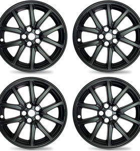 Tesla Model 3 (2020-2023) 18-Inch Hub Caps - Matte  Black - (Set of 4)