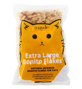 Mayde Bonito Flakes for Cats & Dogs, All-Natural High-Protein Treats, Extra Large 4oz Bag