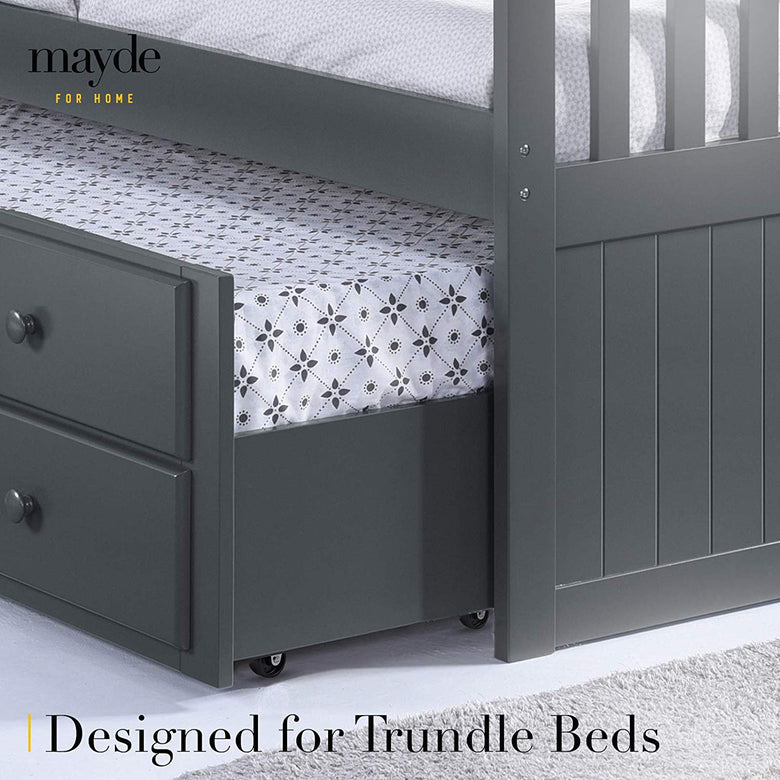 Caster Wheels for Trundle Beds with 15 Screws (2 Inch Black Wheels, Se