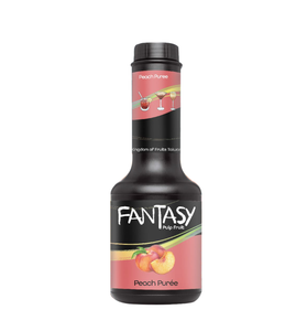 Mayde Fantasy Fruit Purée, Natural Smoothie Fruit Puree & Milk Tea Syrup, Peach, 600 grams