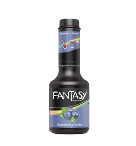 Mayde Fantasy Fruit Purée, Natural Smoothie Fruit Puree & Milk Tea Syrup, Blueberry, 600 grams