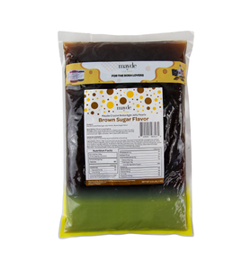 Mayde Crystal Boba for Bubble Tea Drinks Milk Tea Shaved Ice Topping, Agar Boba, Brown Sugar Flavor - 2.2 lbs