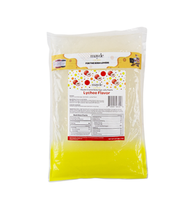 Mayde Crystal Boba for Bubble Tea Drinks Milk Tea Shaved Ice Topping, Agar Boba, Lychee Flavor - 2.2 lbs