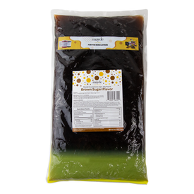 Mayde Crystal Boba for Bubble Tea Drinks Milk Tea Shaved Ice Topping, Agar Boba, Brown Sugar Flavor - 4.4 lbs