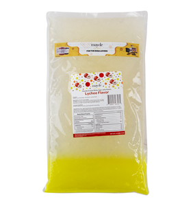 Mayde Crystal Boba for Bubble Tea Drinks Milk Tea Shaved Ice Topping, Agar Boba, Lychee Flavor - 4.4 lbs